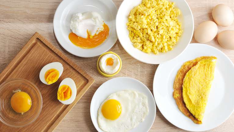 Eier Variationen: vom Spiegelei bis zum Omelette